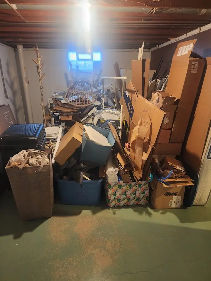 Roll-off dumpster container at job site for 4 Yard Dumpster Rental in Summit View